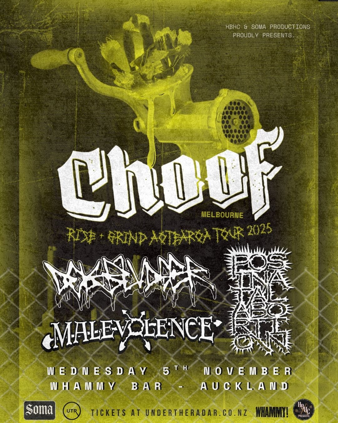 Choof Tour 2025 flyer